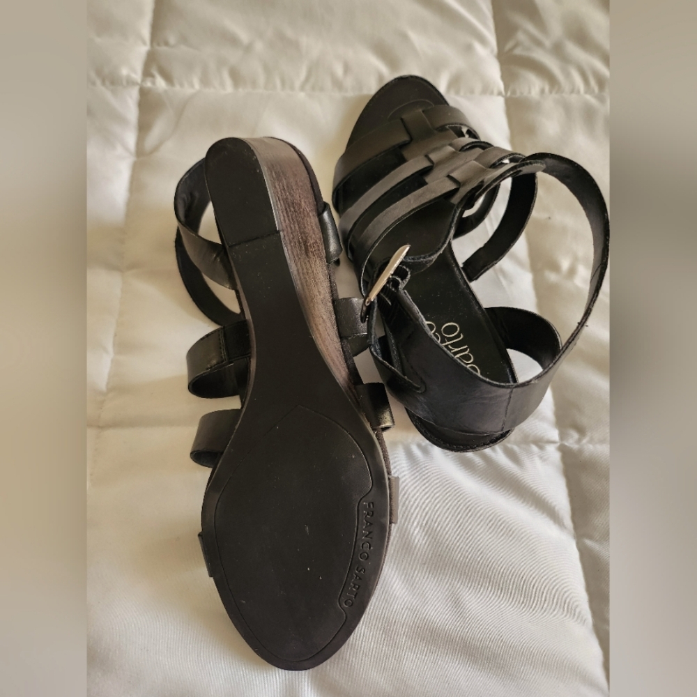 Franco Sarto Black Gadiator Deena Sandals - Picture 6 of 7